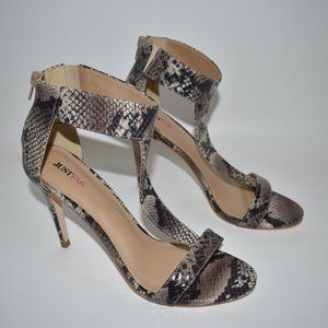 Just Fab Women's New Bridgette Snake Skin Open Toe